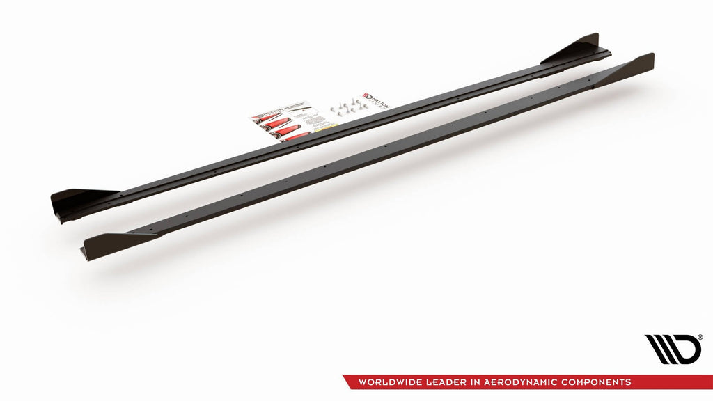 Maxton Design Street Pro Side Skirts Diffusers + Flaps para Volkswagen Polo GTI Mk6 - imagen 5