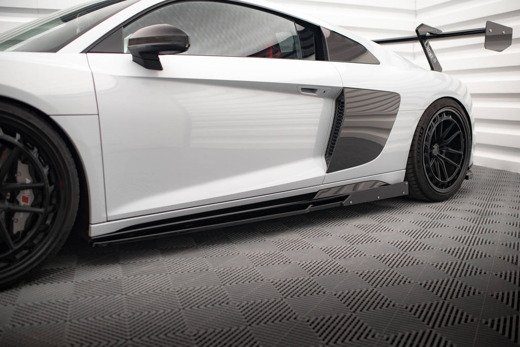 Maxton Design Difusores de taloneras laterales V.2+ Flaps para Audi R8 Mk2 Facelift - imagen 1