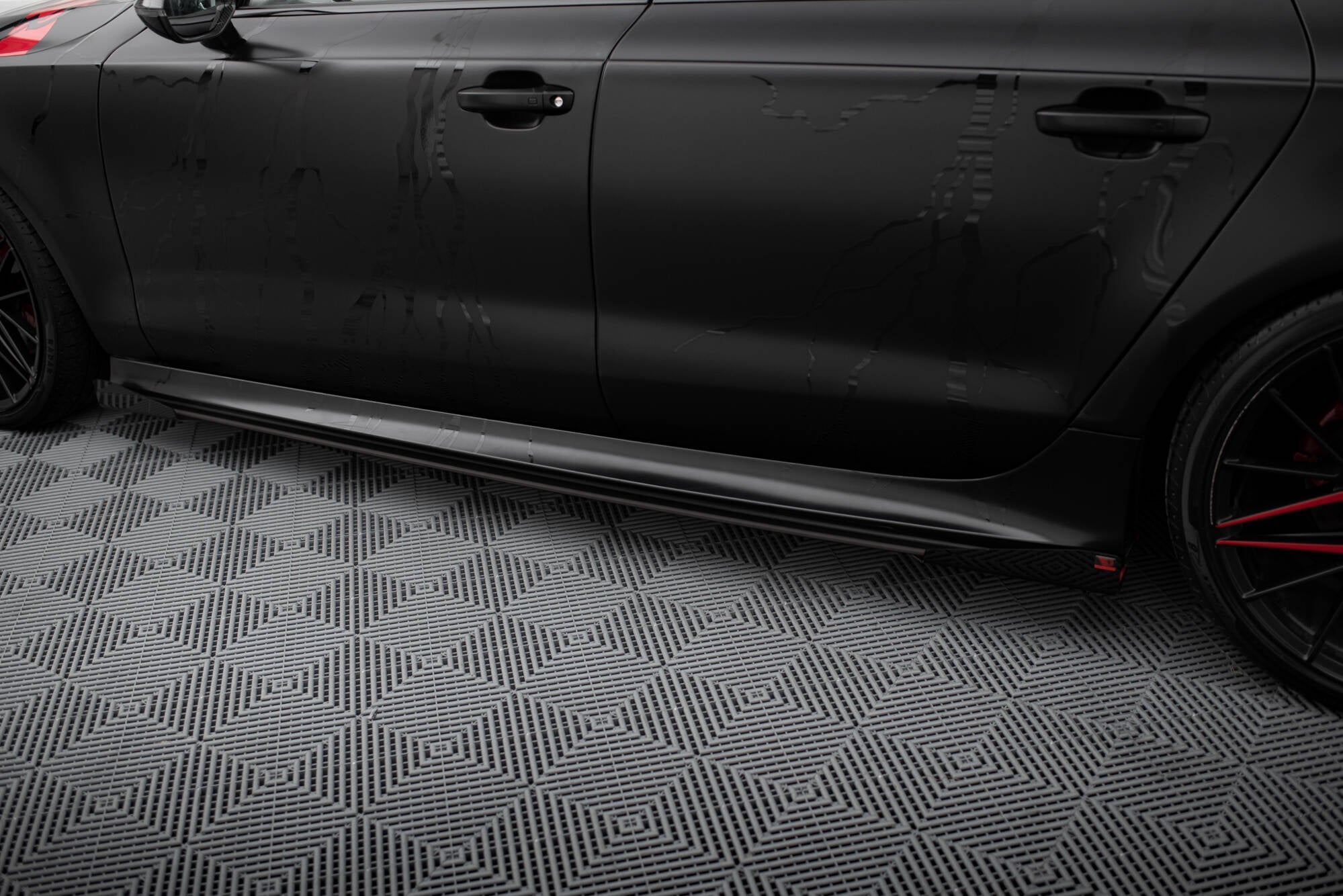 Maxton Design Street Pro Side Skirts Diffusers + Flaps para Audi A7 RS7 LOOK C7 - imagen 3