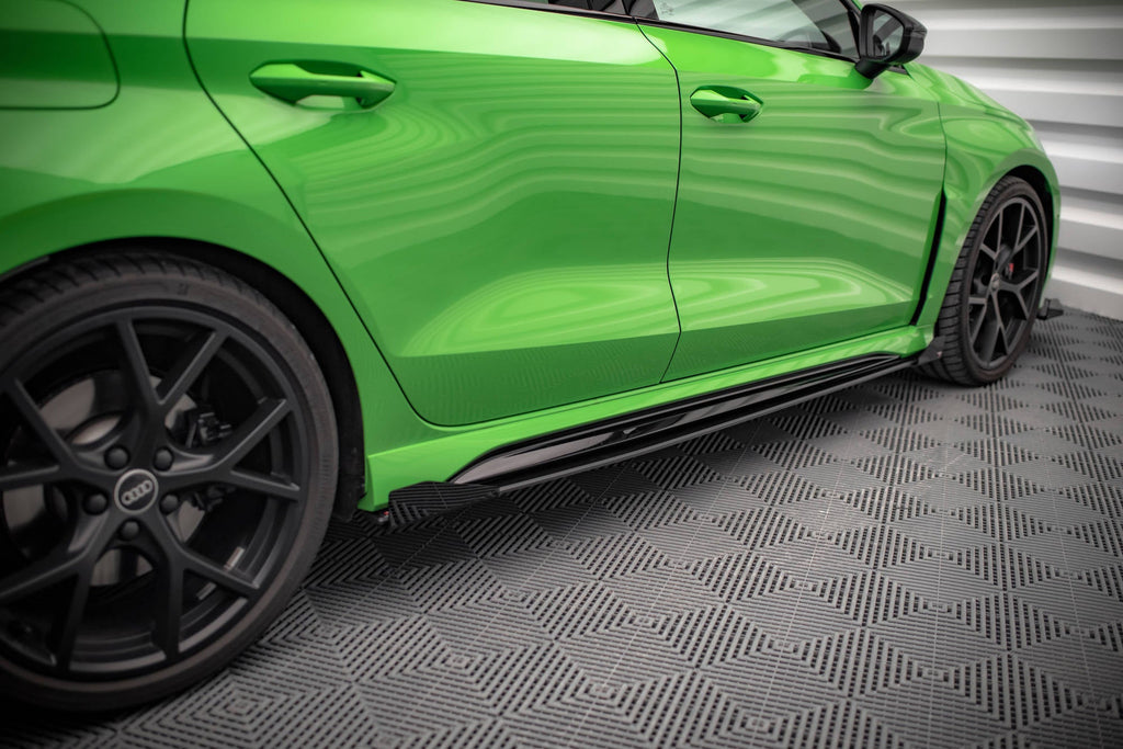 Maxton Design Street Pro Side Skirts Diffusers + Flaps para Audi RS3 Sedan 8Y - imagen 3