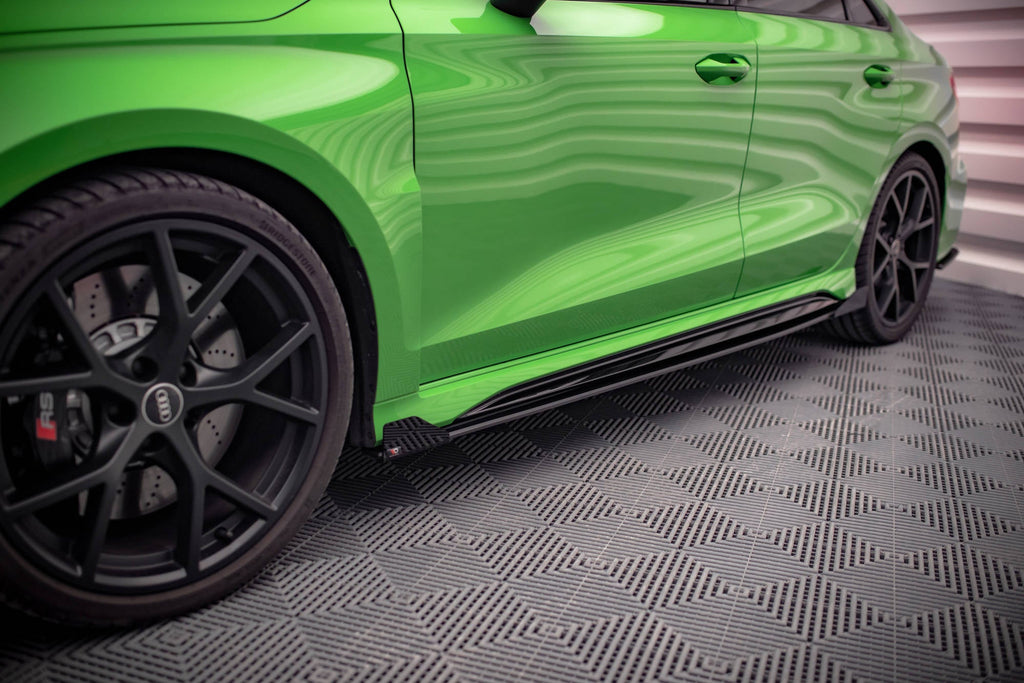 Maxton Design Street Pro Side Skirts Diffusers + Flaps para Audi RS3 Sedan 8Y - imagen 1