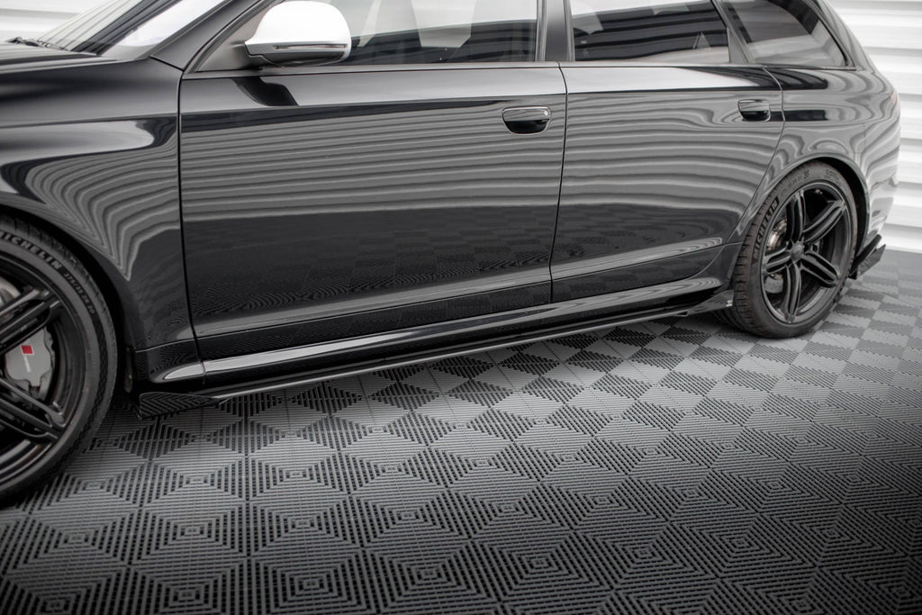 Maxton Design Street Pro Side Skirts Diffusers + Flaps para Audi RS6 Avant C6 - imagen 1