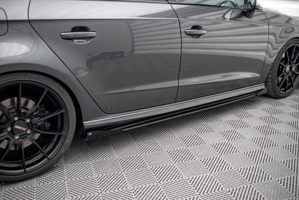 Maxton Design Street Pro Side Skirts Diffusers + Flaps para Audi S3 / A3 S-Line Sportback 8V Facelift - imagen 2
