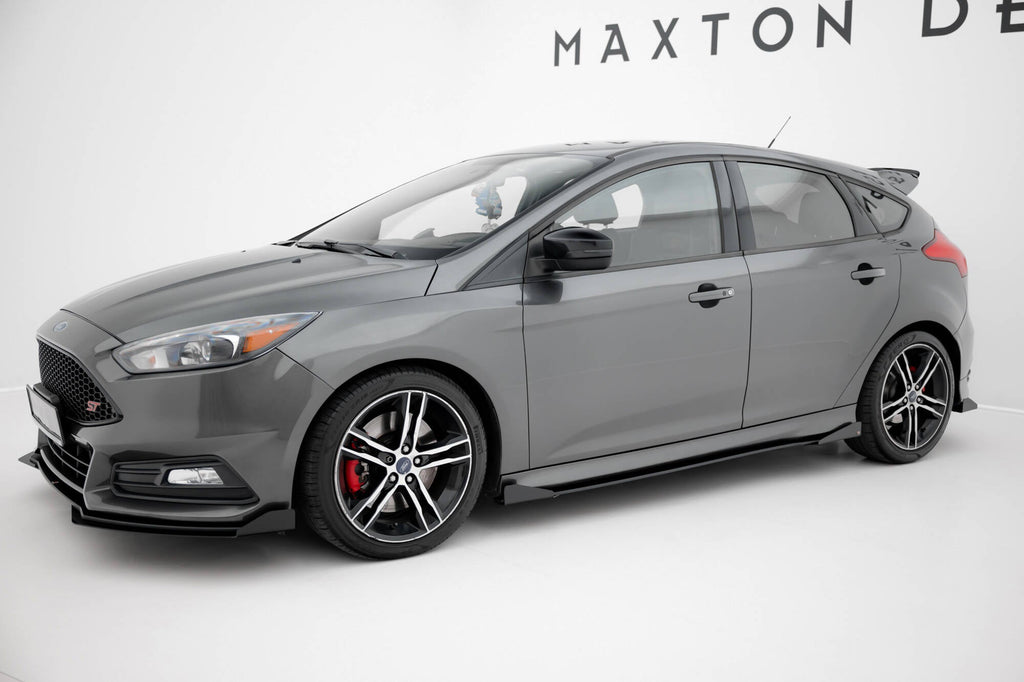 Maxton Design Street Pro Side Skirts Diffusers + Flaps para Ford Focus ST Mk3 Facelift - imagen 2