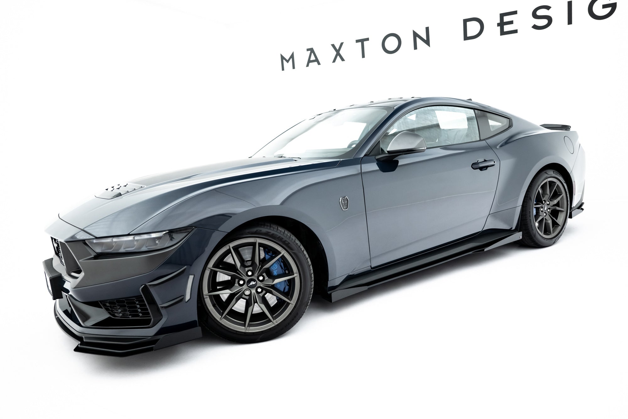 Maxton Design Street Pro Side Skirts Diffusers + Flaps para Ford Mustang Dark Horse Mk7 - imagen 3