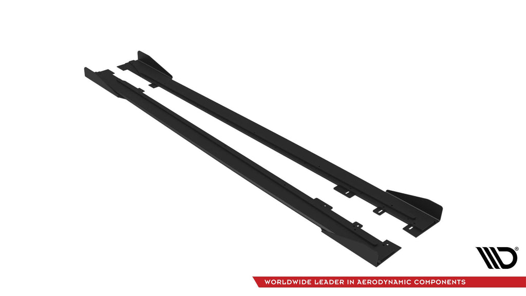 Maxton Design Street Pro Side Skirts Diffusers + Flaps para Ford Mustang GT Mk6 - imagen 5