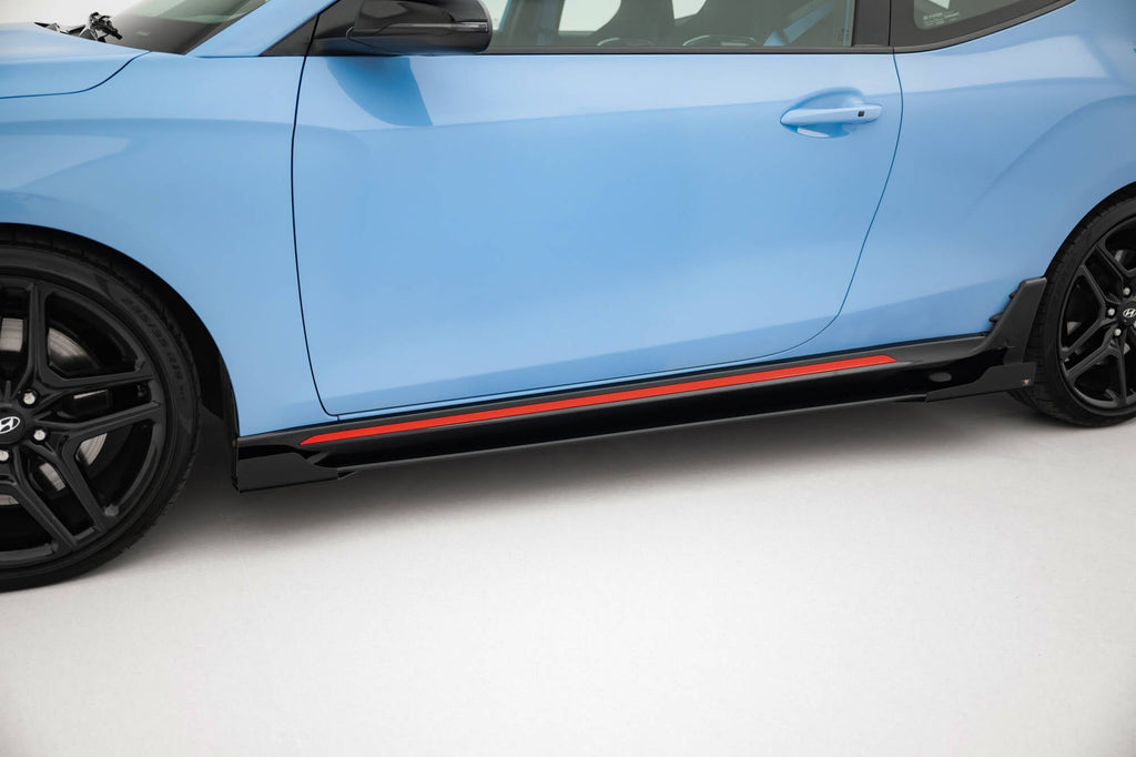 Maxton Design Street Pro Side Skirts Diffusers + Flaps para Hyundai Veloster N Mk2 - imagen 1