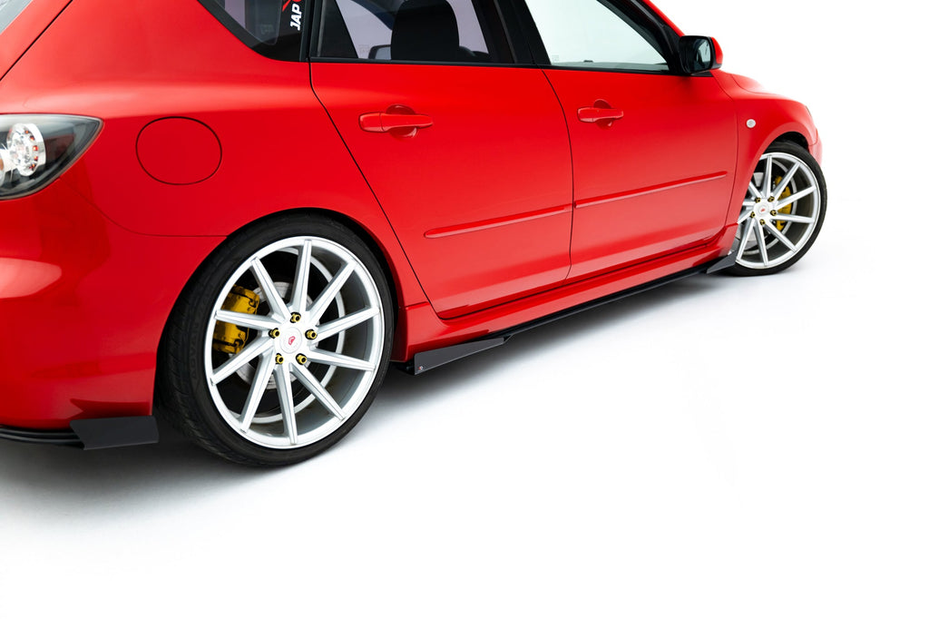 Maxton Design Street Pro Side Skirts Diffusers + Flaps para Mazda 3 MPS Mk1 - imagen 2