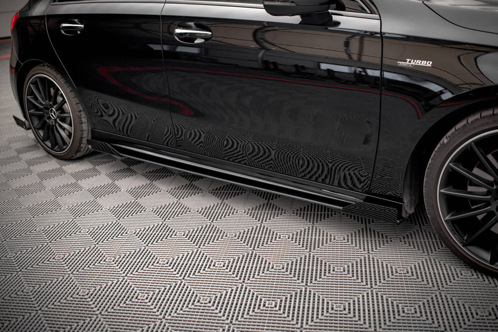 Maxton Design Street Pro Side Skirts Diffusers + Flaps para Mercedes A35 AMG / AMG-Line Aero Pack W177 - imagen 3