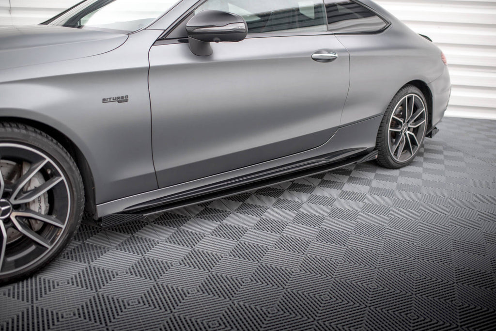 Maxton Design Street Pro Side Skirts Diffusers + Flaps para Mercedes-AMG C43 Coupe / Cabrio C205 Facelift / A205 Facelift - imagen 2