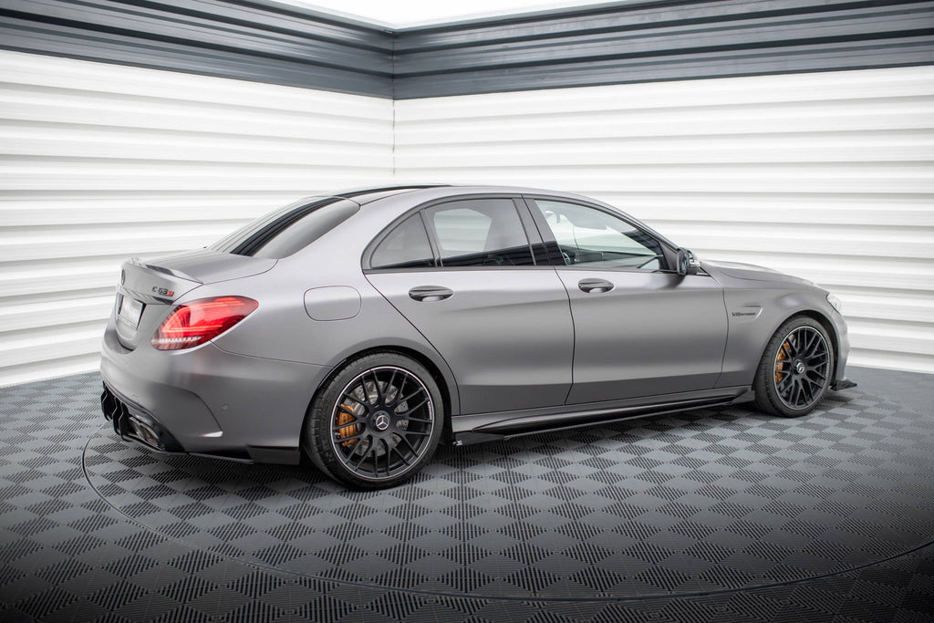 Maxton Design Street Pro Side Skirts Diffusers + Flaps para Mercedes-AMG C63 Sedan / Estate W205 Facelift - imagen 3
