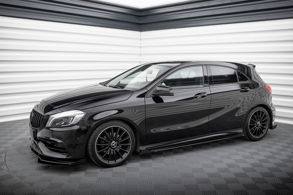 Maxton Design Street Pro Side Skirts Diffusers + Flaps para Mercedes-Benz A AMG-Line W176 Facelift - imagen 2