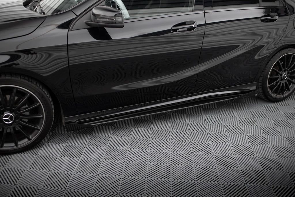 Maxton Design Street Pro Side Skirts Diffusers + Flaps para Mercedes-Benz A AMG-Line W176 Facelift - imagen 1