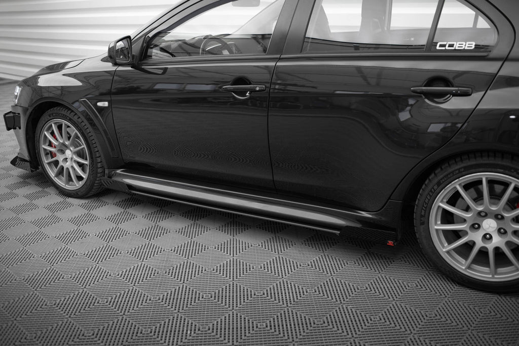 Maxton Design Street Pro Side Skirts Diffusers + Flaps para Mitsubishi Lancer EVO X - imagen 3