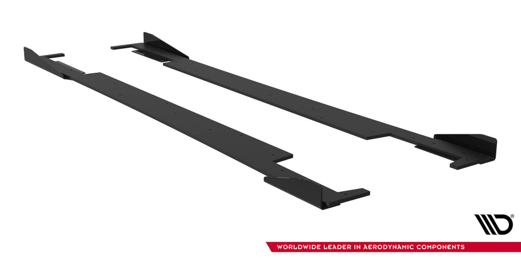 Maxton Design Street Pro Side Skirts Diffusers + Flaps para Subaru Impreza WRX STI Mk3 Facelift - imagen 6