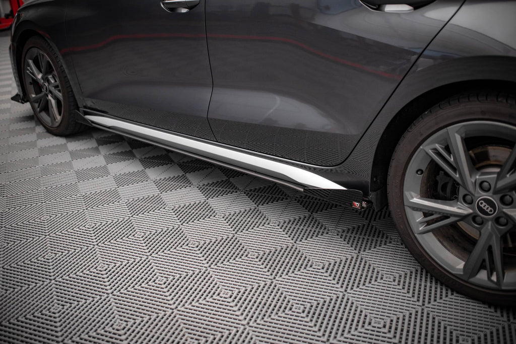 Maxton Design Street Pro Side Skirts Diffusers + Flaps V.1 para Audi S3 / A3 S-Line 8Y / 8Y Facelift - imagen 3