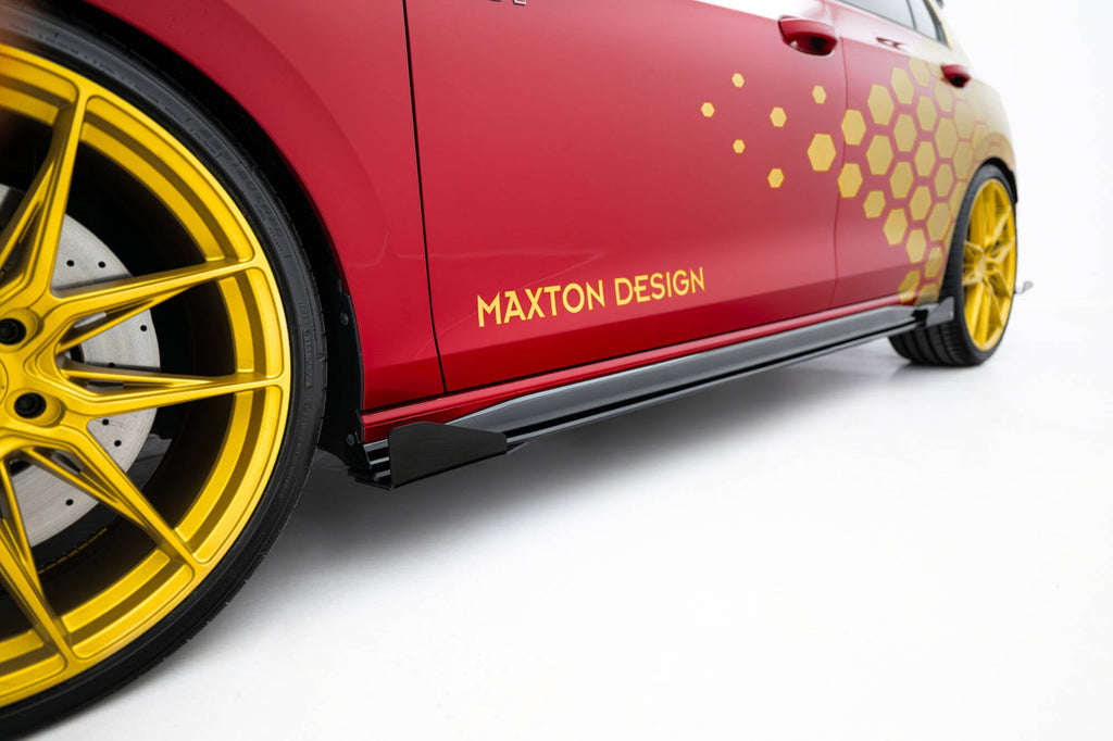 Maxton Design Street Pro Side Skirts Diffusers + Flaps para Volkswagen Golf GTI Clubsport Mk8 Facelift - imagen 1
