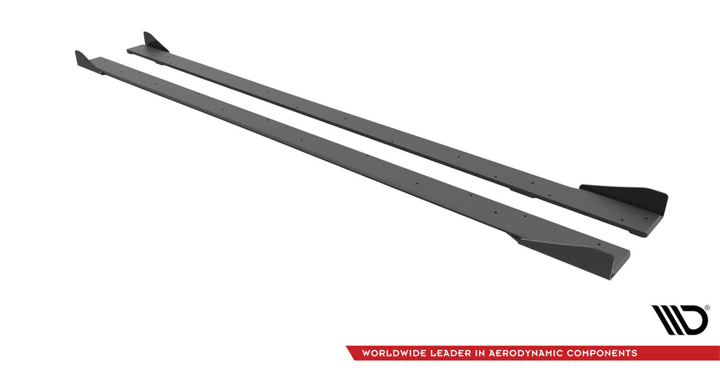 Maxton Design Street Pro Side Skirts Diffusers + Flaps para Volkswagen Golf R Mk7 - imagen 4