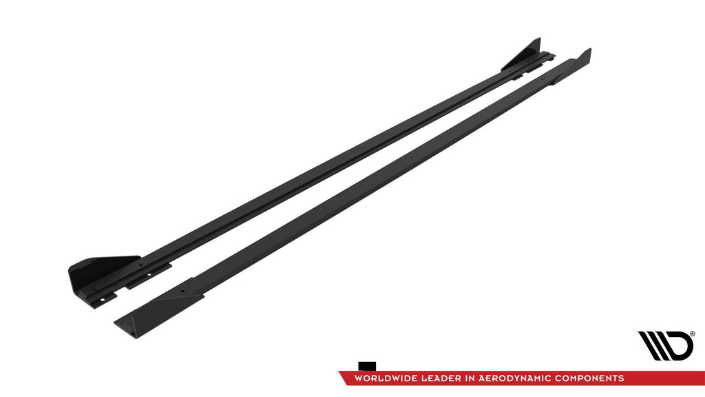 Maxton Design Street Pro Side Skirts Diffusers + Flaps para Volkswagen Polo GTI Mk6 Facelift - imagen 4