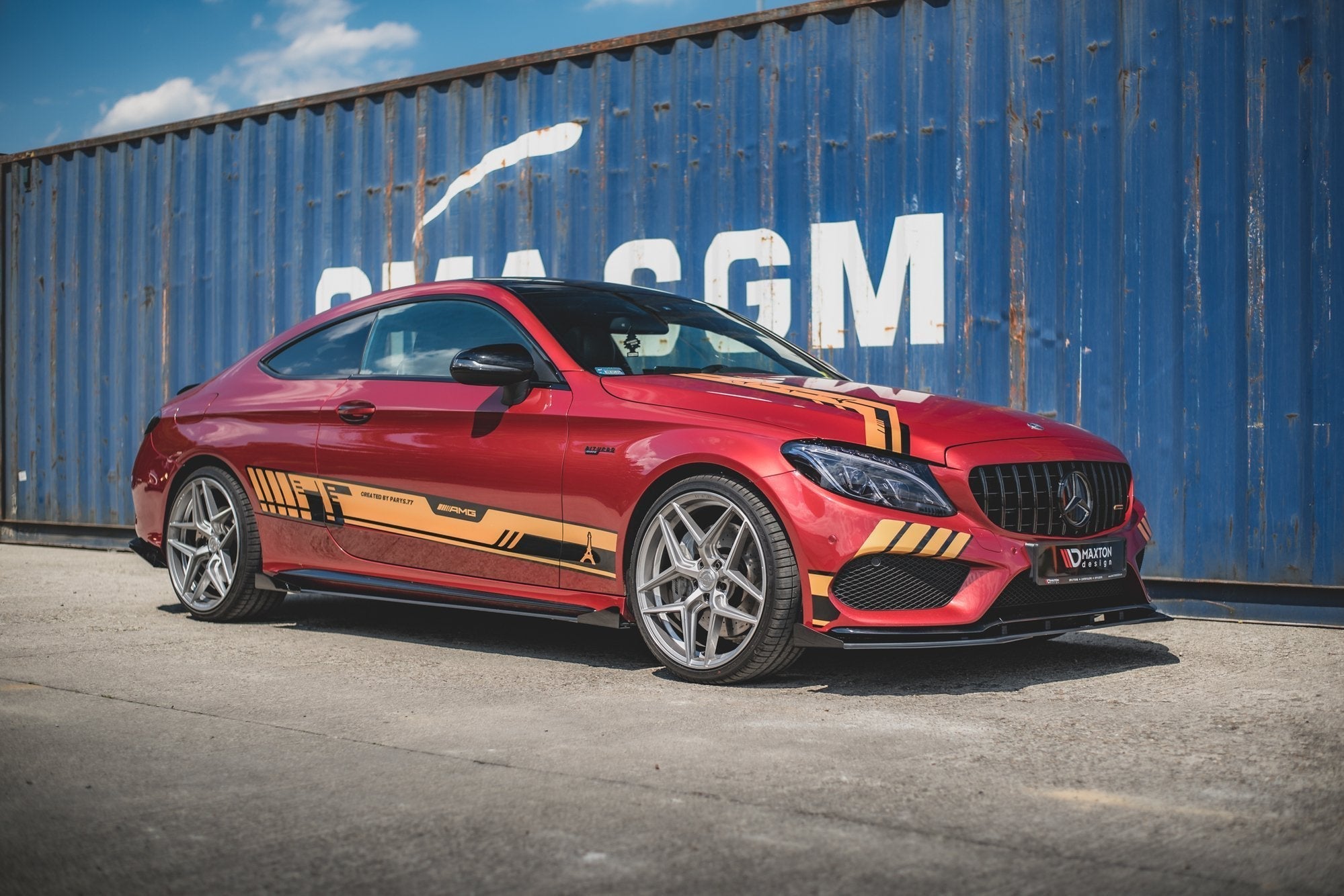 Maxton Design Street Pro Side Skirts Diffusers + Flaps para Mercedes-AMG C43 / AMG-Line Coupe C205 - imagen 2