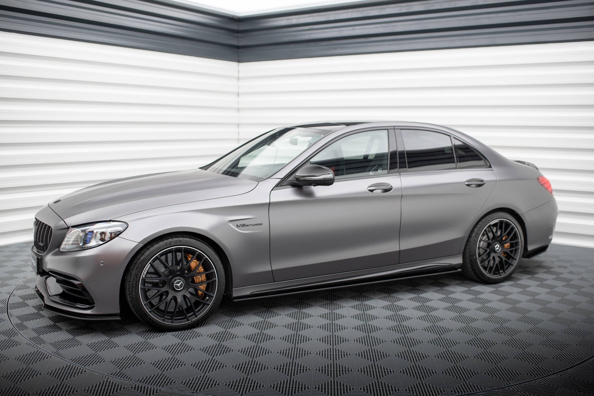 Maxton Design Street Pro Side Skirts Diffusers para Mercedes-AMG C63 Sedan / Estate W205 Facelift - imagen 3