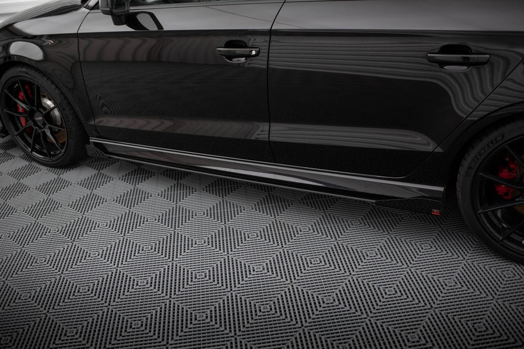 Maxton Design Street Pro Side Skirts Diffusers V.1 + Flaps para Audi RS3 Sedan 8V Facelift - imagen 3