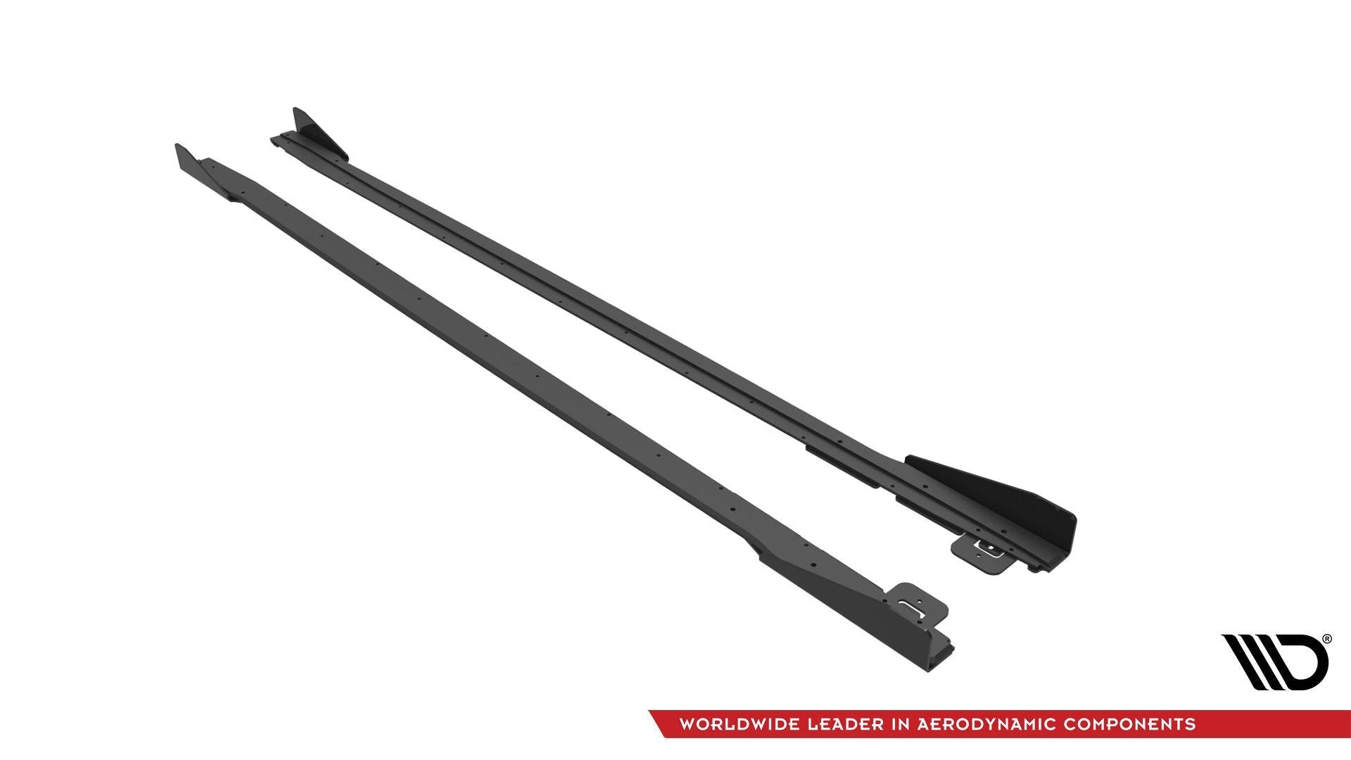 Maxton Design Street Pro Side Skirts Diffusers V.1 + Flaps para Ford Mustang GT Mk6 Facelift - imagen 3