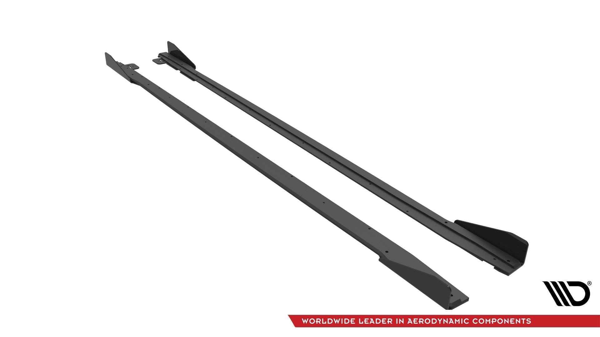 Maxton Design Street Pro Side Skirts Diffusers V.1 + Flaps para Ford Mustang GT Mk6 Facelift - imagen 4