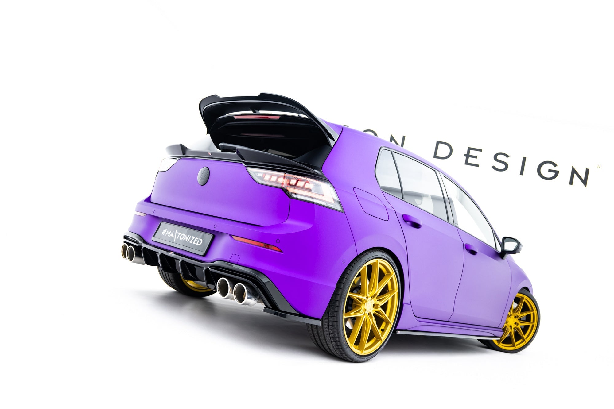 Maxton Design Lower Spoiler Cap 3D para Volkswagen Golf R Mk8 Facelift - imagen 2