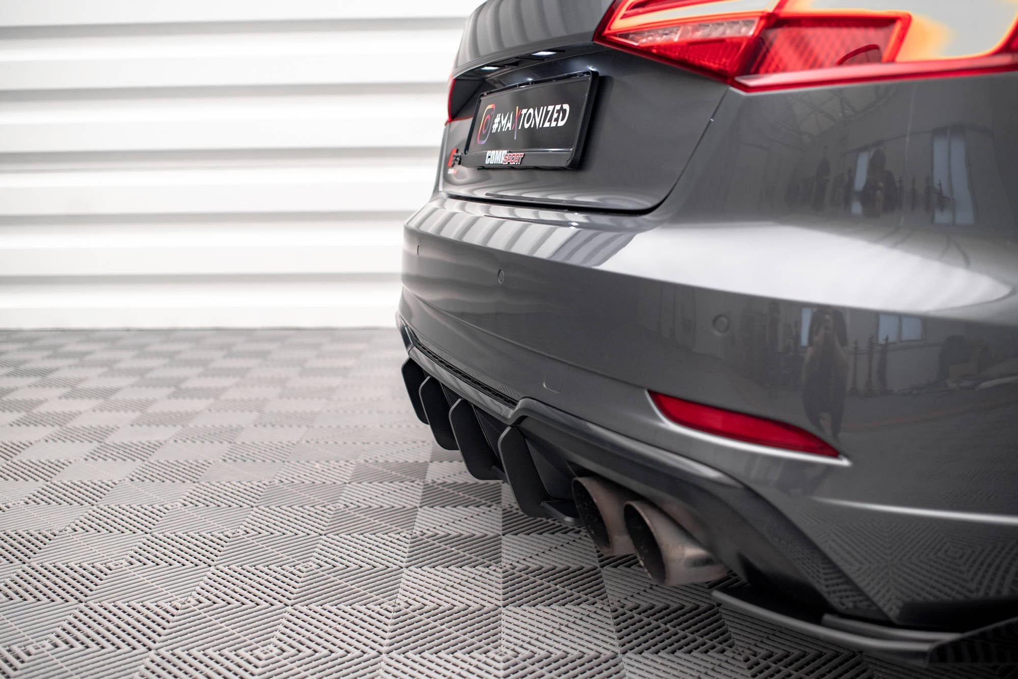 Maxton Design Street Pro Rear Diffuser para Audi S3 Sportback 8V Facelift - imagen 2