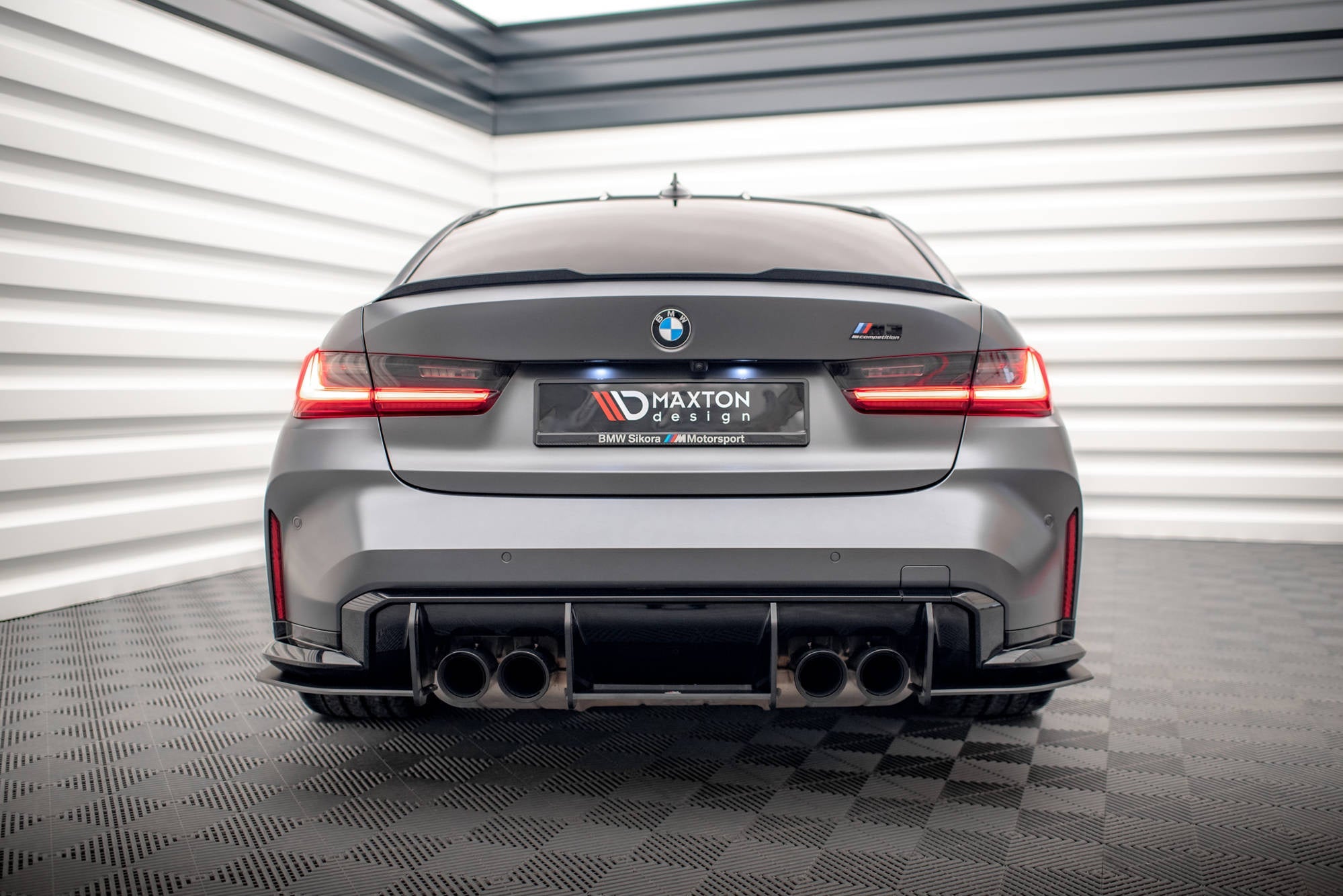 Maxton Design Street Pro Rear Diffuser para BMW M3 / M4 Sedan / Touring / Coupe / G80 / G81 / G82 - imagen 1