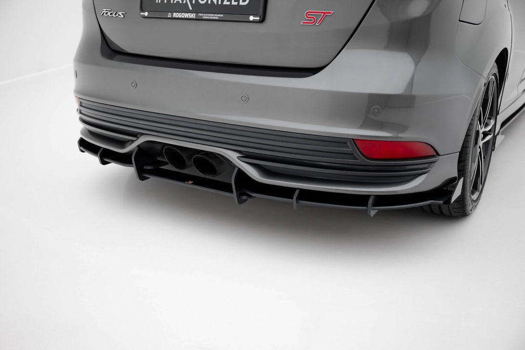 Maxton Design Street Pro Rear Diffuser + Flaps para Ford Focus ST Mk3 Facelift - imagen 2