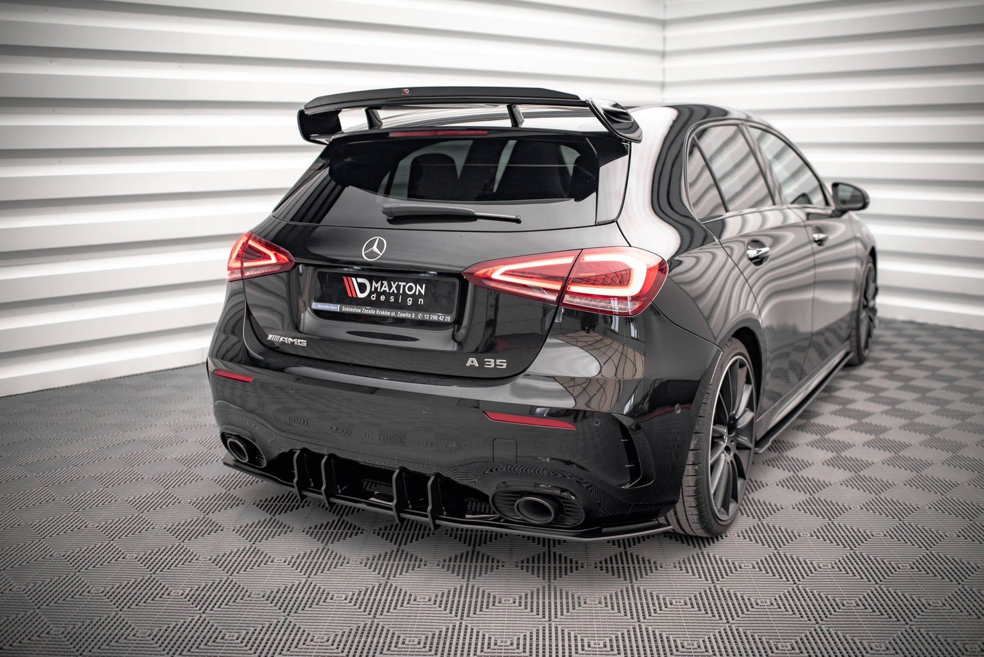 Maxton Design Street Pro Rear Diffuser para Mercedes A35 AMG Hatchback Aero Pack W177 - imagen 3