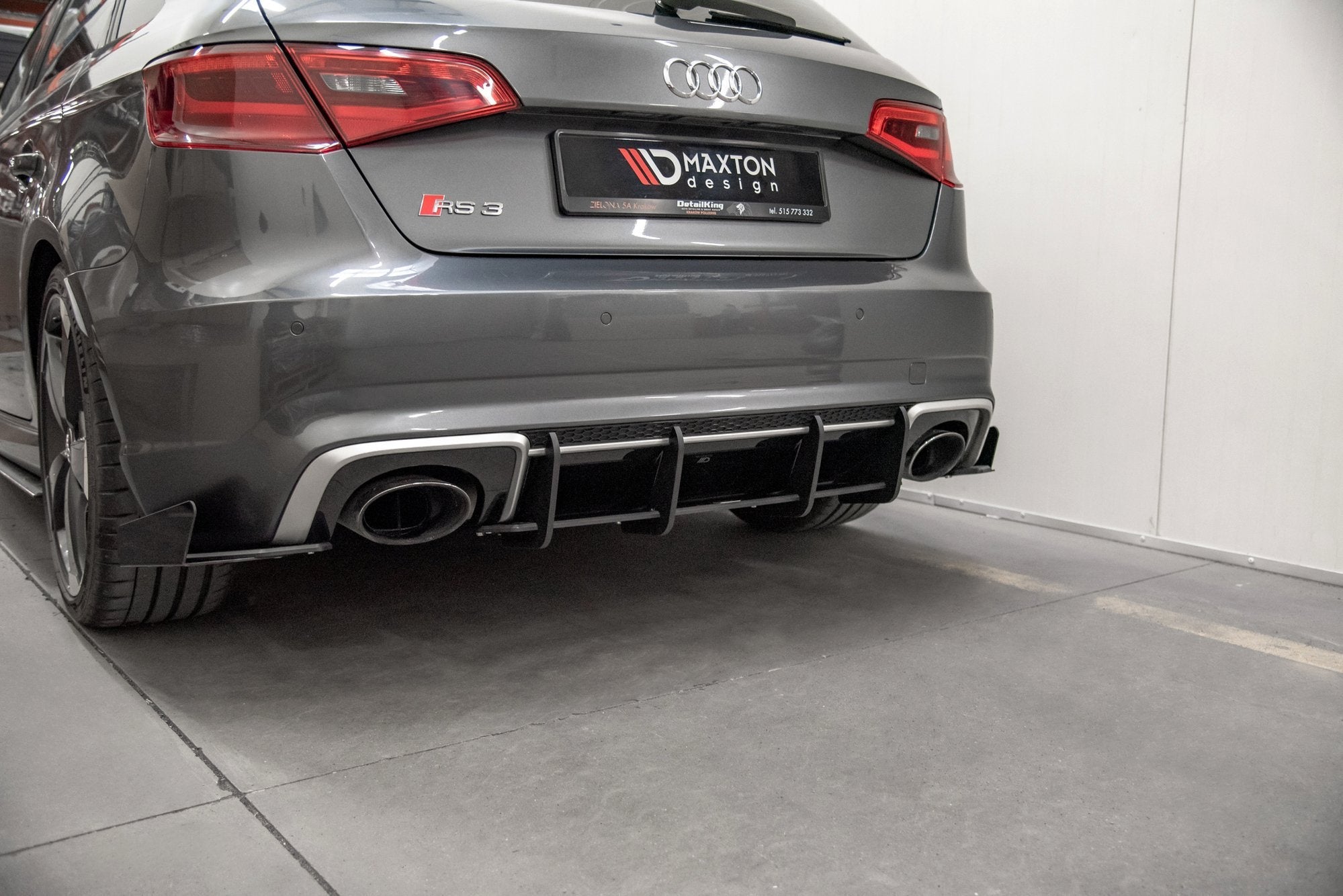 Maxton Design Street Pro Rear Diffuser V.1 para Audi RS3 8V Sportback - imagen 1