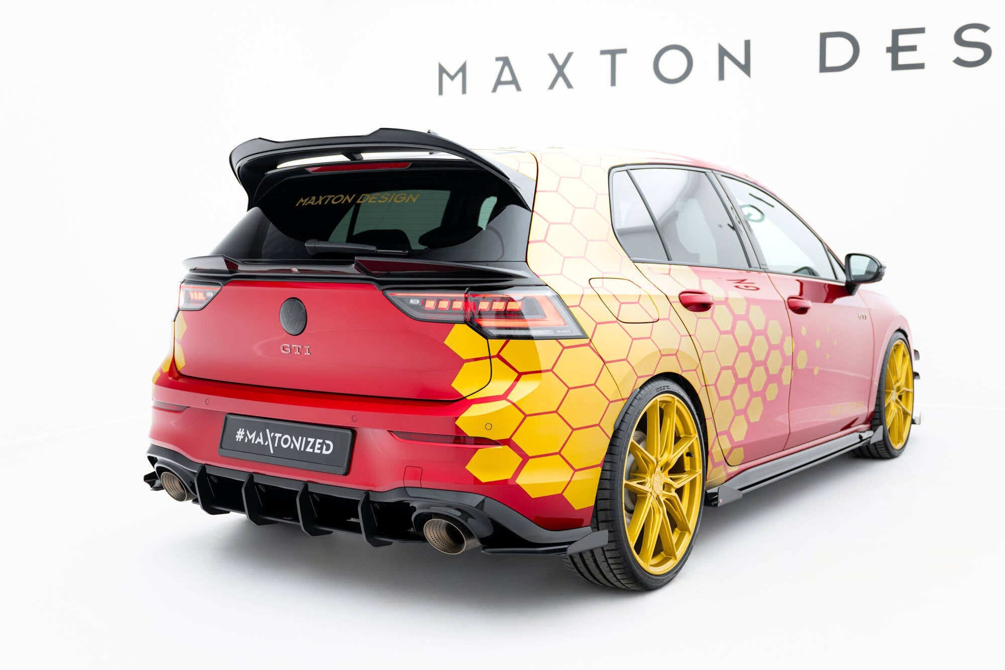 Maxton Design Street Pro Rear Diffuser V.2 para Volkswagen Golf GTI Clubsport Mk8 Facelift - imagen 1