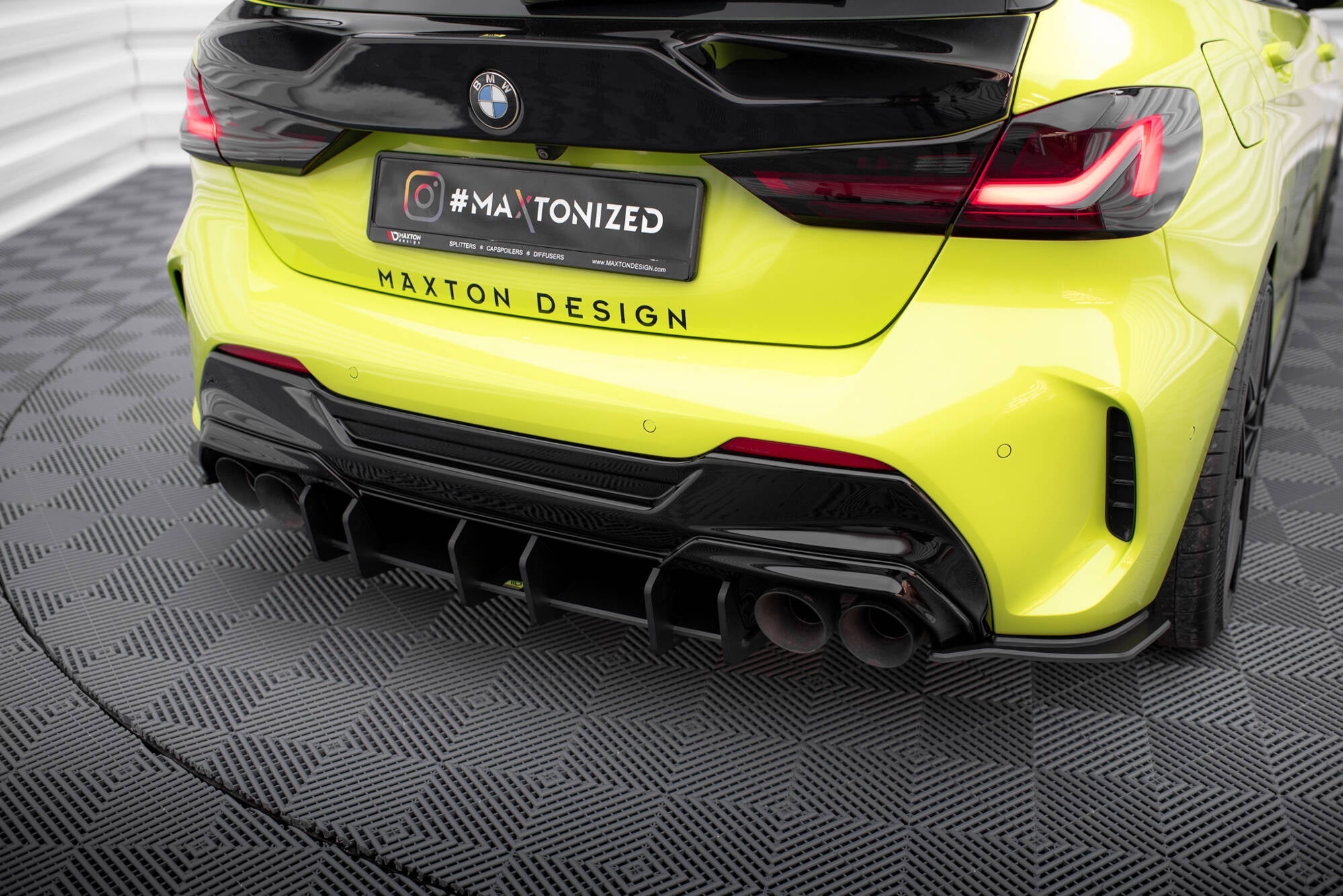 Maxton Design Street Pro Rear Diffuser V.4 para BMW 1 F40 M-Pack / M135i - imagen 1