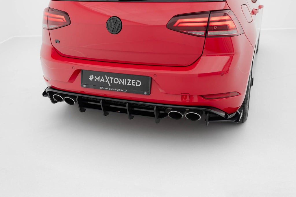 Maxton Design Street Pro Rear Diffuser para Volkswagen Golf R Mk7 Facelift - imagen 1