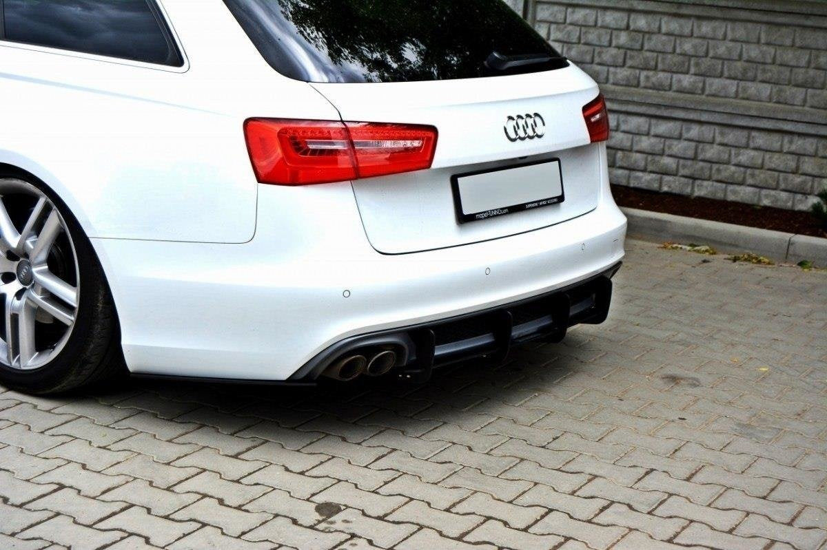 Maxton Design Difusor trasero & Rear Side Splitters para Audi A6 S-Line C7 (Exhaust 1x2) - imagen 1