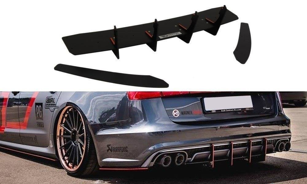 Maxton Design Difusor trasero & Rear Side Splitters para Audi S6 C7 Facelift - imagen 1