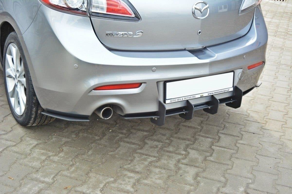 Maxton Design Difusor trasero & Rear Side Splitters para Mazda 3 Mk2 Sport - imagen 1