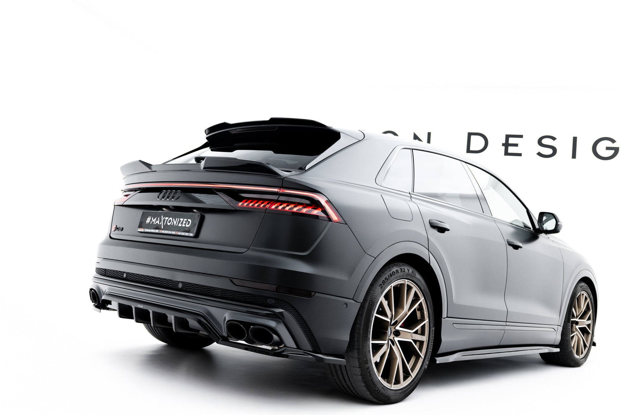 Maxton Design Upper Spoiler Cap para Audi Q8 S-line / SQ8 Mk1 Facelift - imagen 4