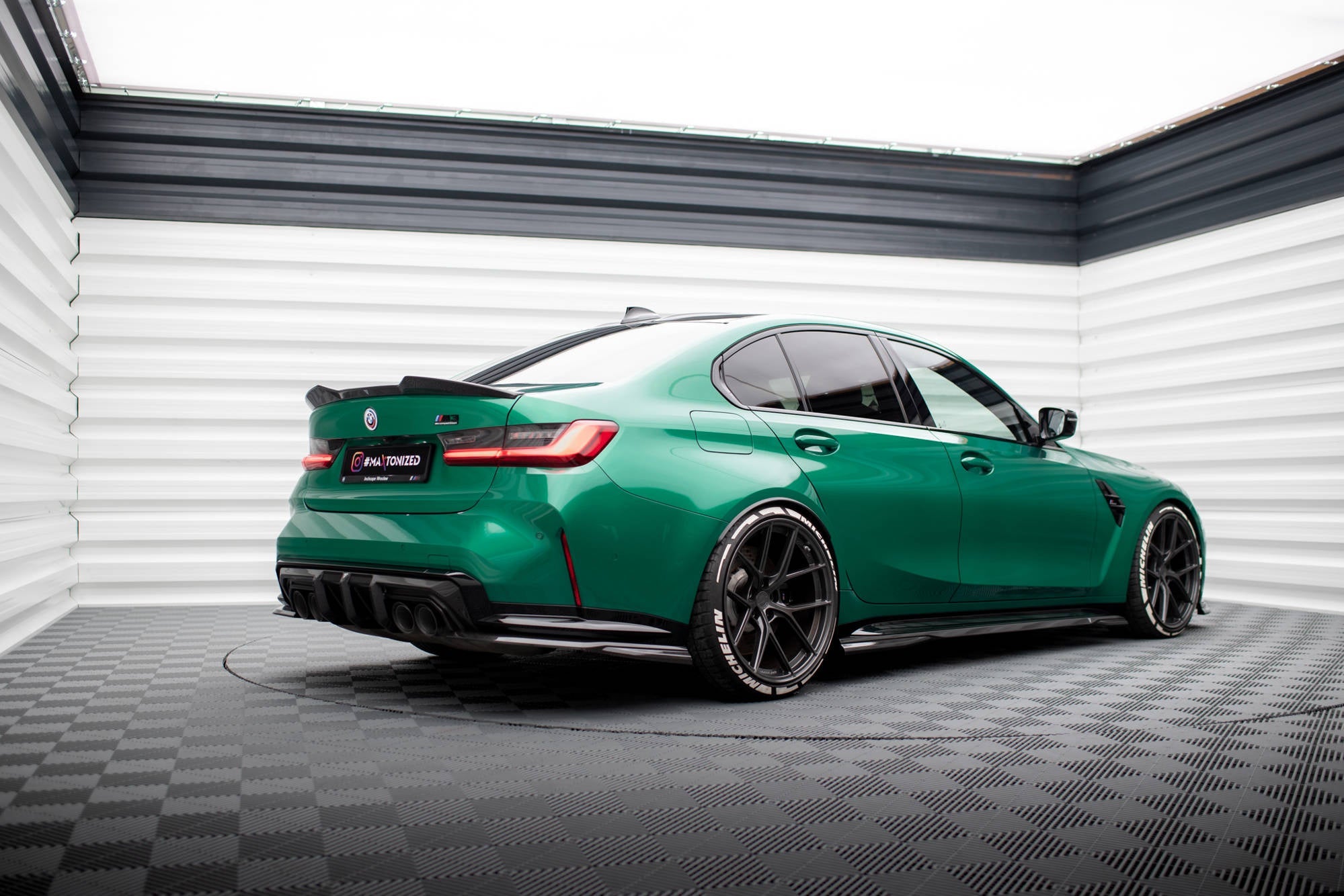 Maxton Design Splitters laterales traseros de fibra de carbono pre-preg para BMW M3 Sedan / Touring G80 / G81 - imagen 5