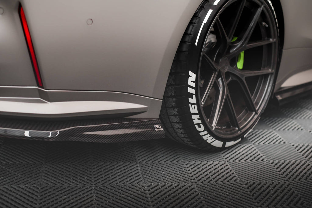 Maxton Design Splitters laterales traseros de fibra de carbono pre-preg para BMW M4 G82 / G82 Facelift - imagen 8