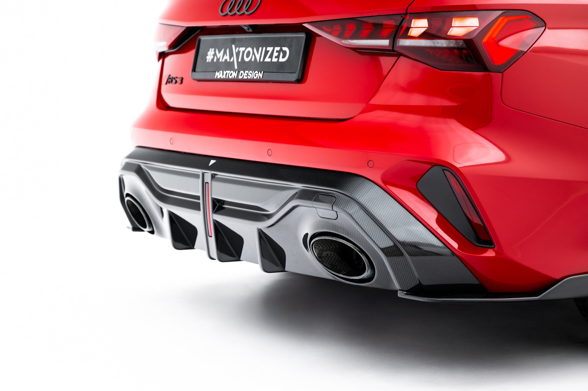 Maxton Design Prepreg Carbon Fiber Rear Diffuser para Audi RS3 Sedan 8Y Facelift - imagen 7
