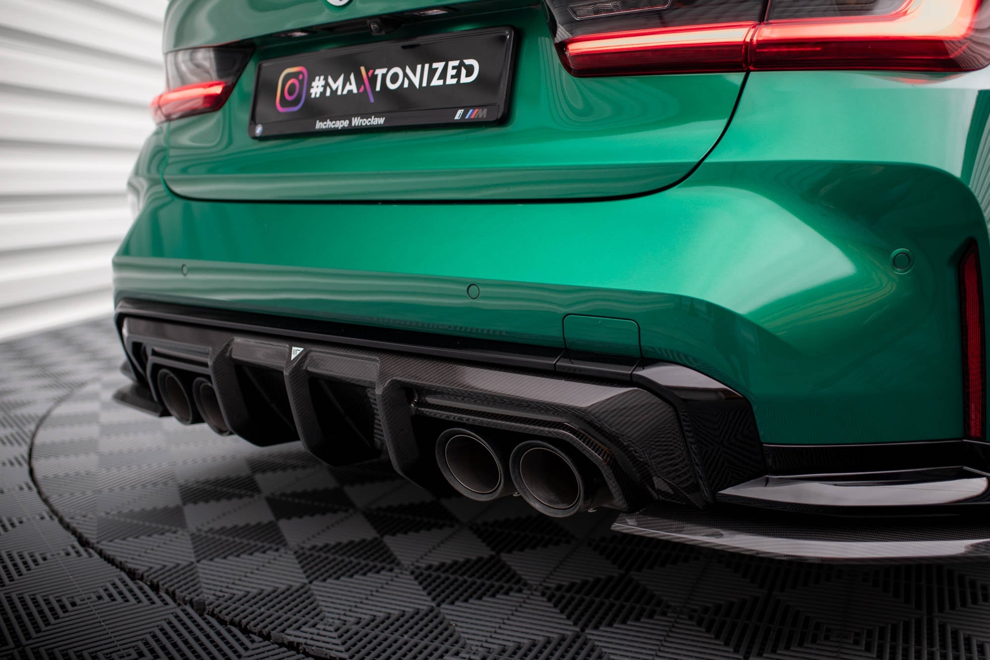 Maxton Design Prepreg Carbon Fiber Rear Diffuser para BMW M3 Sedan / Touring G80 / G81 - imagen 2