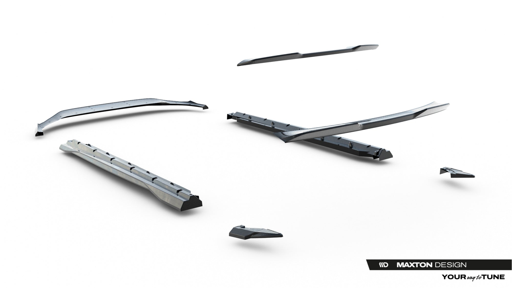 Maxton Design Set Of Prepreg Carbon Splitters para Audi Q8 S-Line Mk1 Facelift - imagen 31