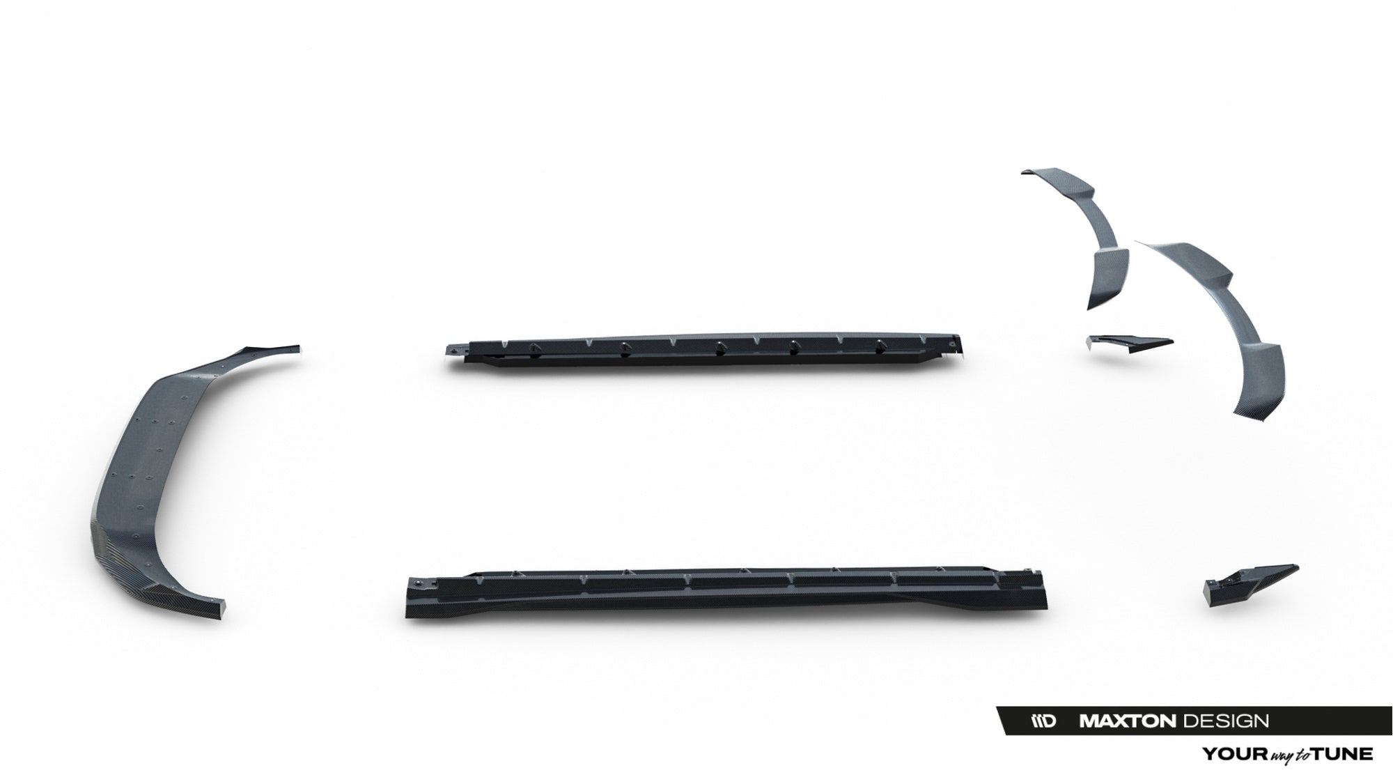 Maxton Design Set Of Prepreg Carbon Splitters para Audi Q8 S-Line Mk1 Facelift - imagen 33