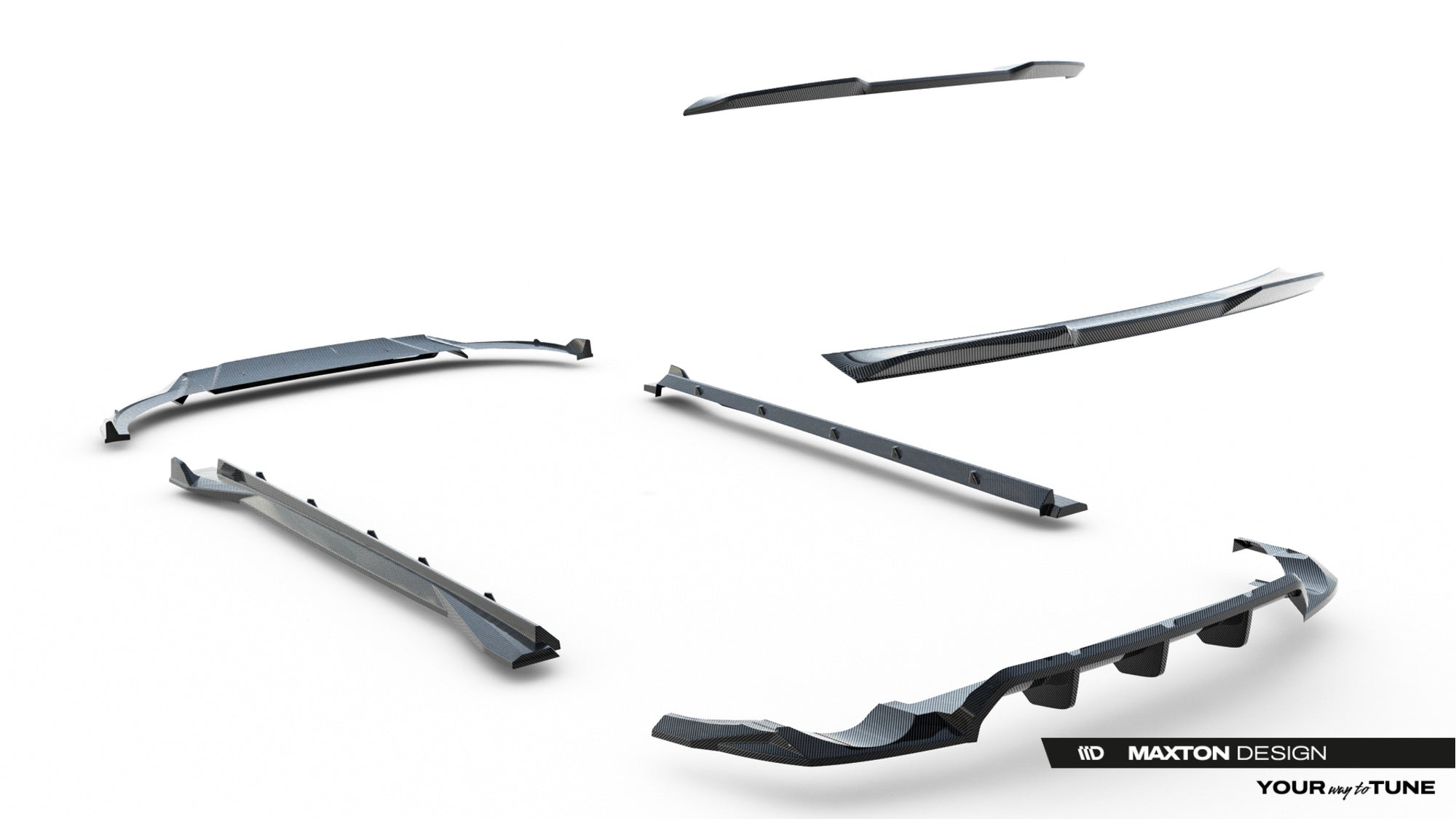 Maxton Design Set Of Prepreg Carbon Fiber Splitters para Audi RSQ8 Mk1 Facelift - imagen 28