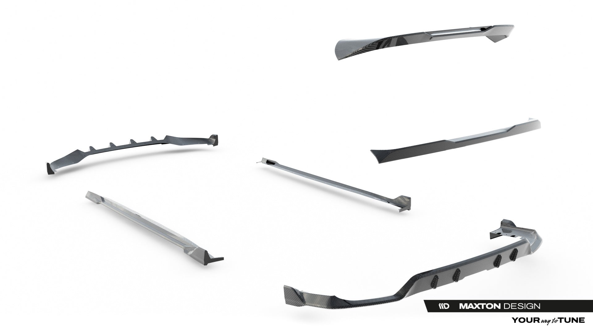 Maxton Design Set Of Prepreg Carbon Fiber Splitters para BMW X5 M-Pack G05 - imagen 30