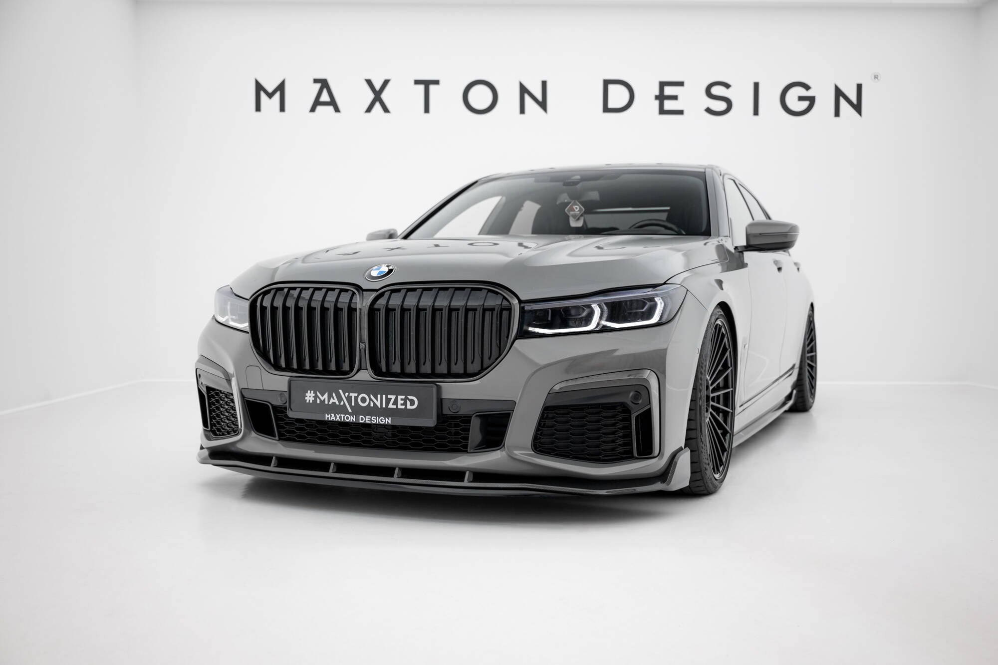 Maxton Design Splitter delantero de fibra de carbono pre-preg + Abs Splitter para BMW 7 M-Pack G11 Facelift - imagen 1
